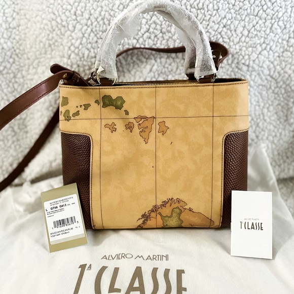 ALVERO MARTINI 1ª Classe GEO LIRICA SMALL HANDBAG WITH SHOULDER STRAP - Picture 3 of 11